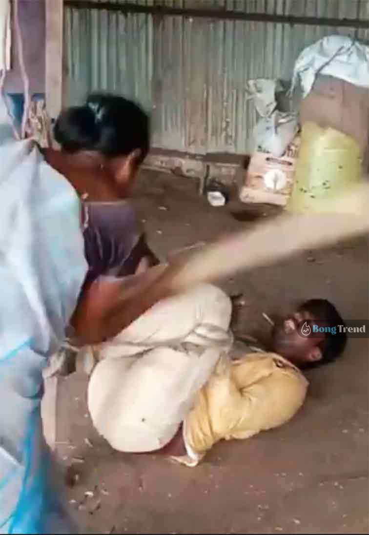 Viral Video ভাইরাল ভিডিও Drunk Man beaten by his wife