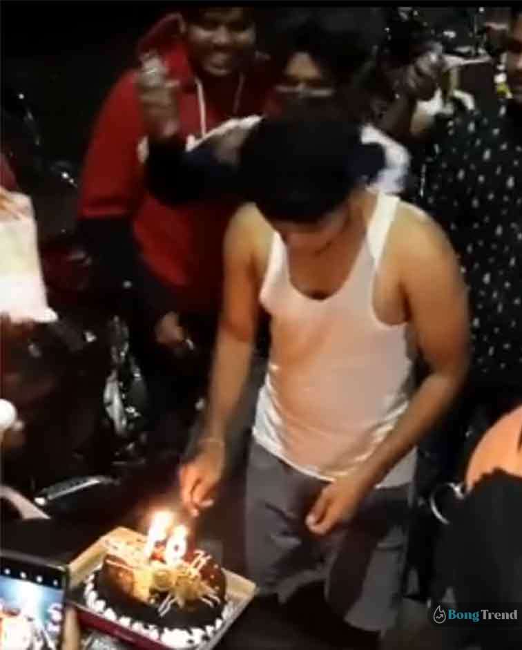 ভাইরাল ভিডিও Viral Video Birthday boy on fire