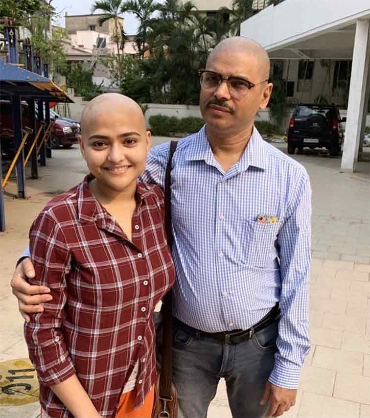 Aindrila Sharma with Father