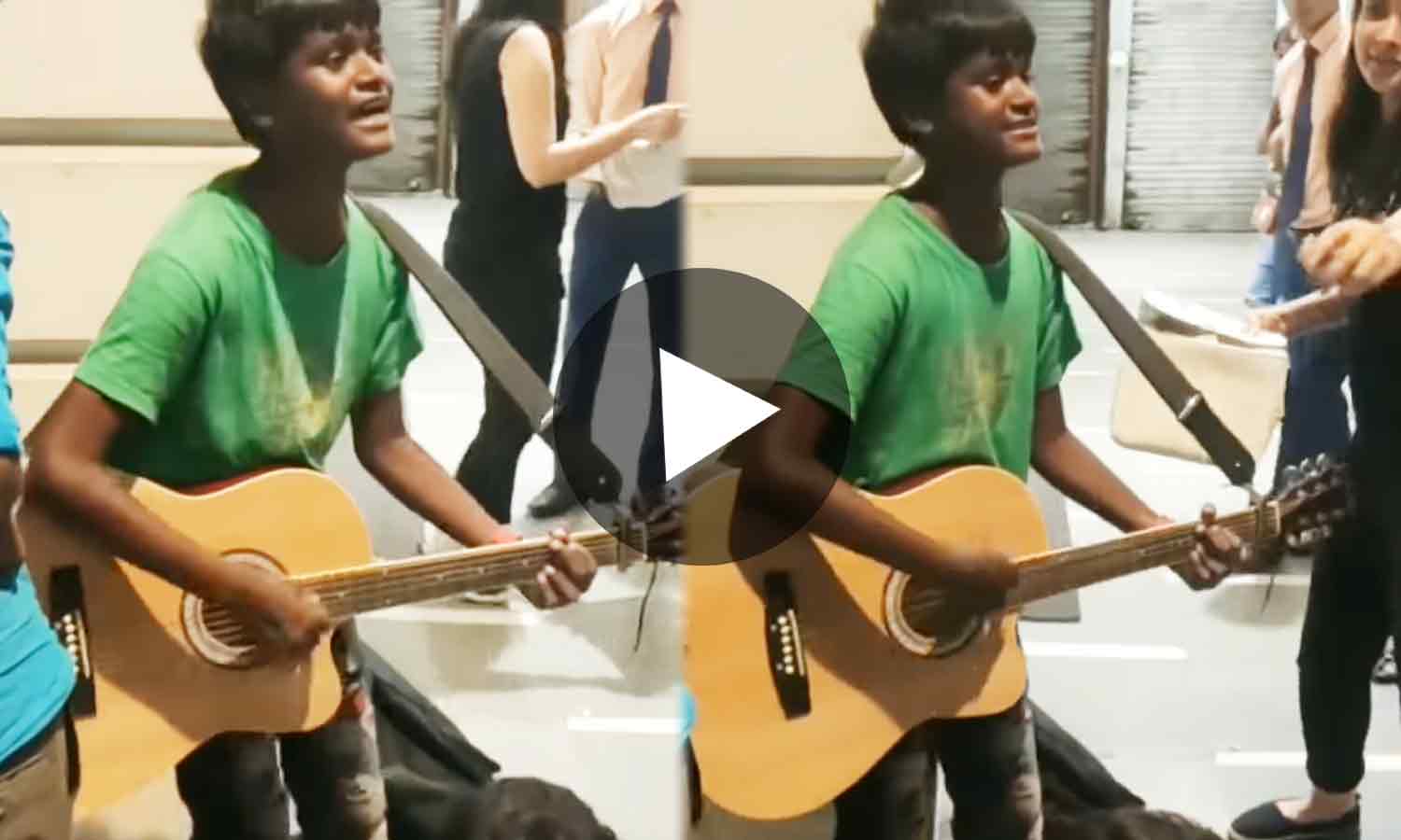viral video of boy singing with guitar