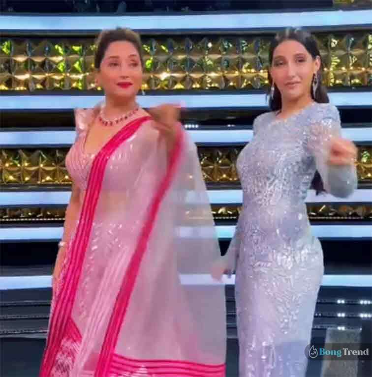 Madhuri Dixit,Nora Fatehi,Madhuri Nora Dancing Together,Madhuri Nora Dancing Video