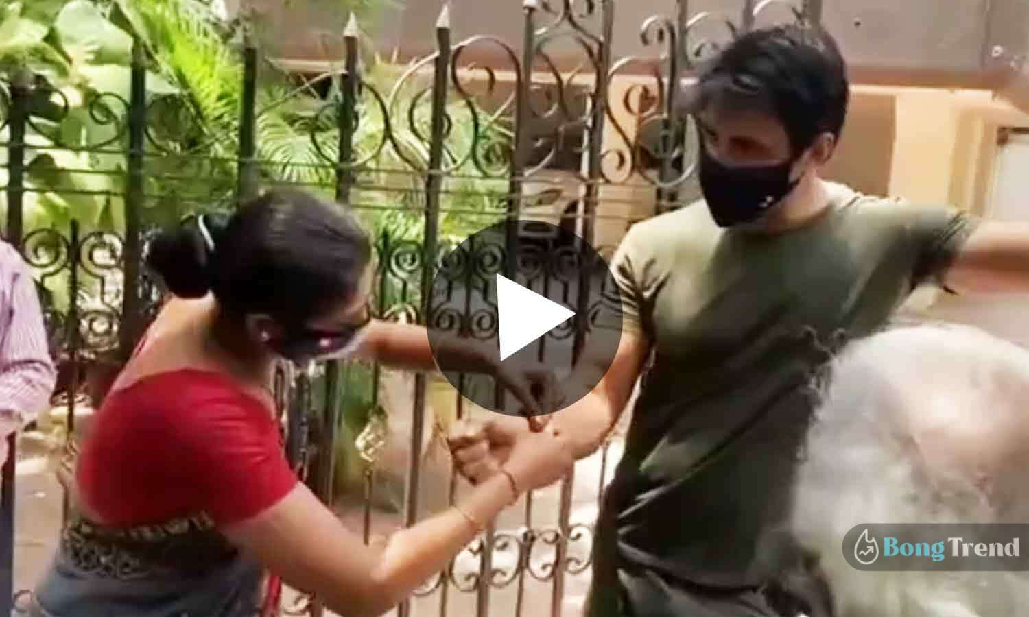 সোনু সুদ,বলিউড,sonu sood,viral video,Sonu Sood gets rakhi Viral Video