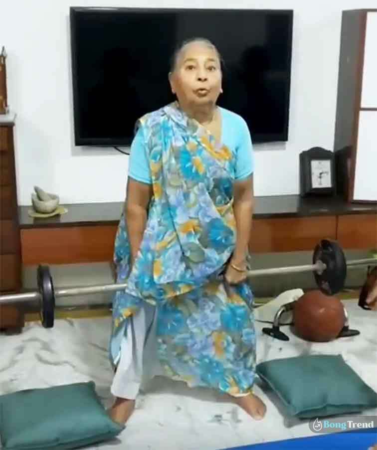 83 year old grand mother weight lifting like pro,Viral Video,Weight Lifting,ভাইরাল ভিডিও