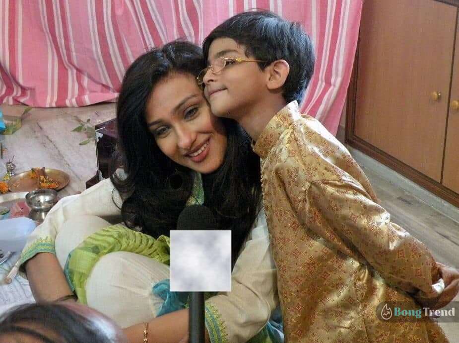 rituparna with her son
