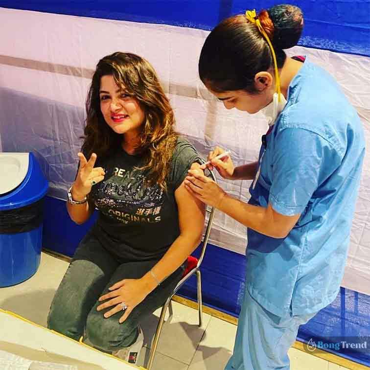 Srabanti Chatterjee Getting Vaccine 2 Dose
