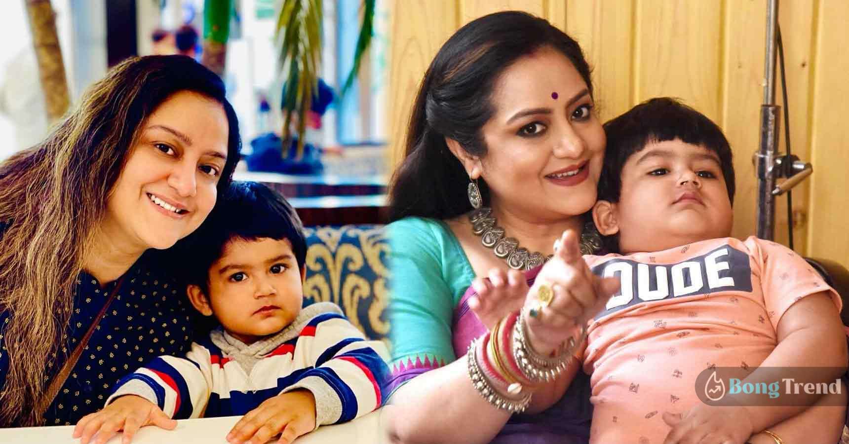 Sudipa Chatterjee with son Adidev Chatterjee on Teachers day
