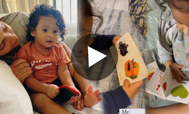 Yuvaan knows english mother Subhashree Shares Video