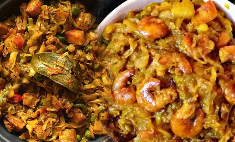 Chingri Diye Badhakopi Ghonto Recipe