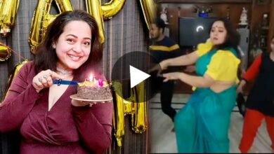 Aparajita Adhya Dancing on oo antawa on Birthday video