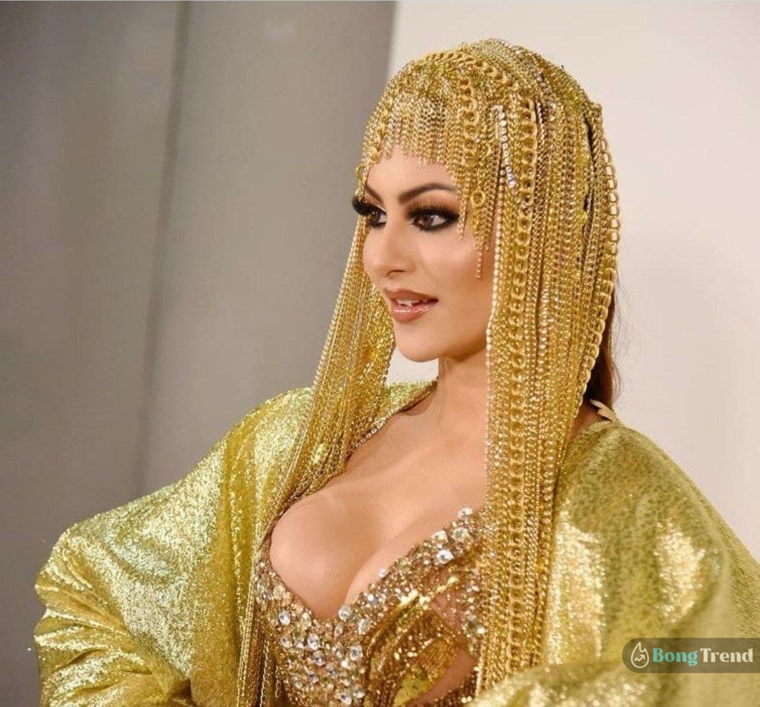Urvashi rautela,arab,model,golden dress,উর্বশী রাউতেলা,আরব,মডেল,সোনার জামা