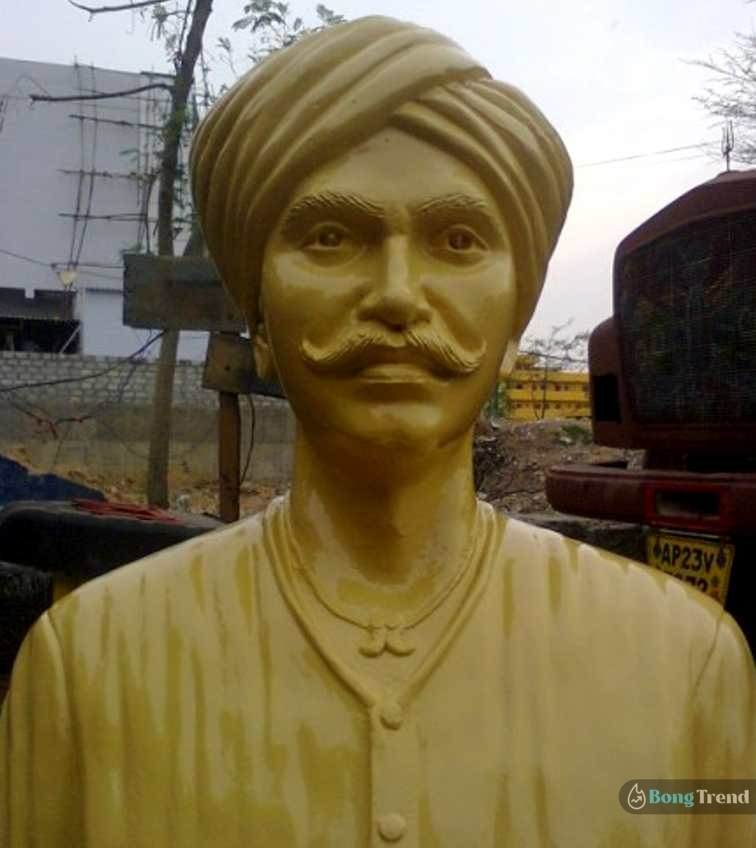 RRR character Komaram Bheem statue