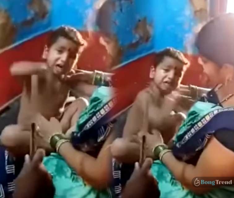Little boy says Jhukega Nehi Sala while crying viral video