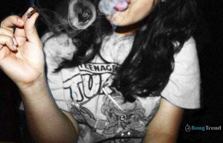 weed smoking girl