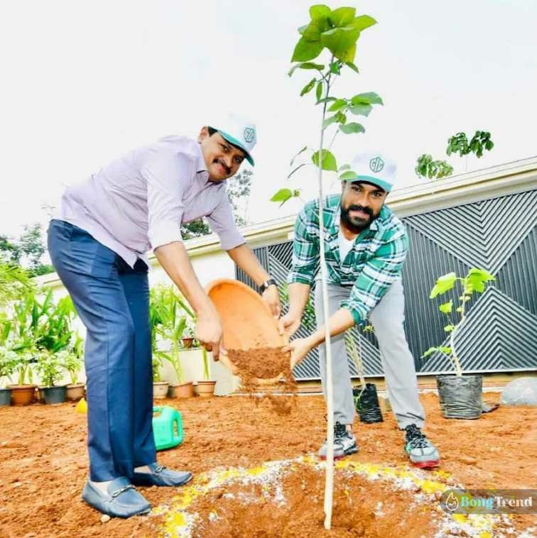Ram Charan planting trees