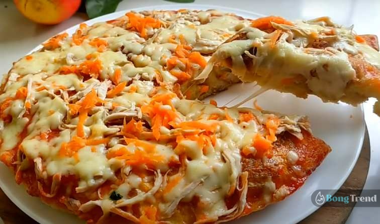Tasty Pizza at home with Egg Bread recipe
