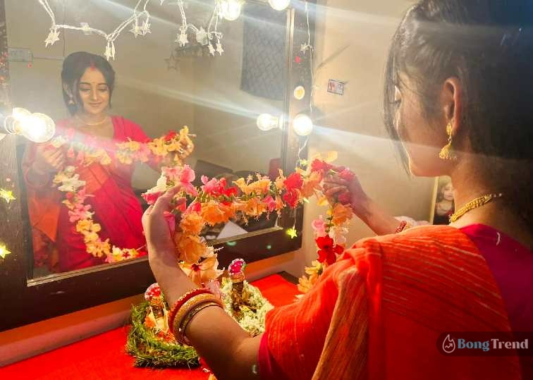 Mithai actres Soumitrisha Kundu Ganesh Puja 1