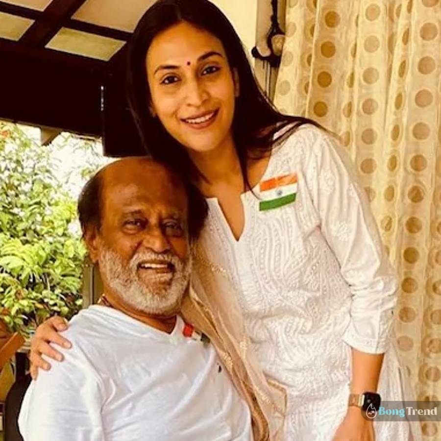 Rajinikanth with daughter Aishwarya