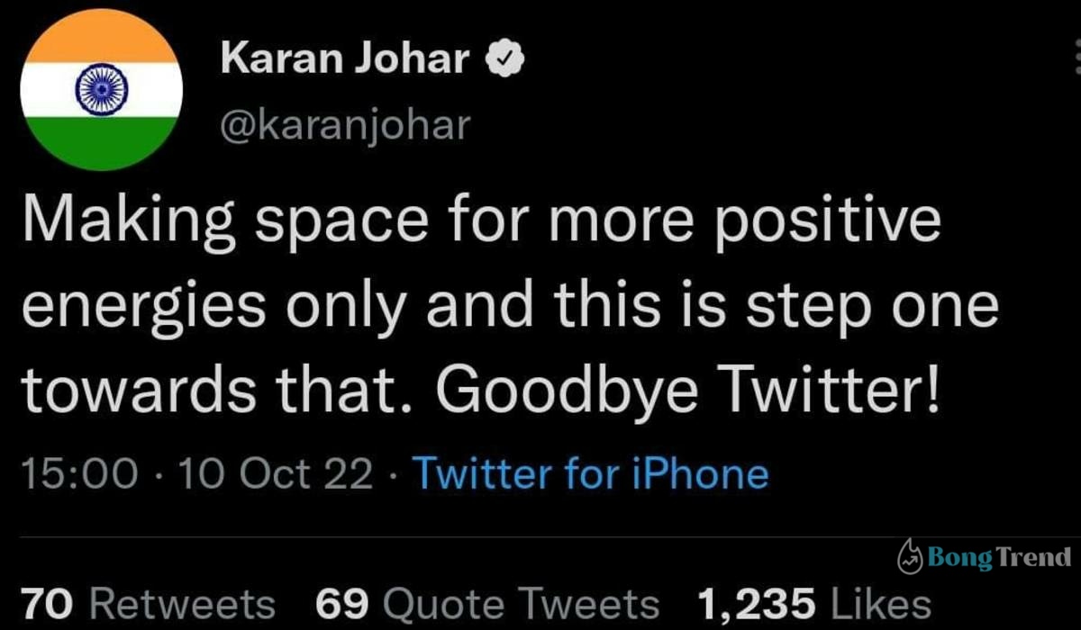 Karan Johar quits twitter