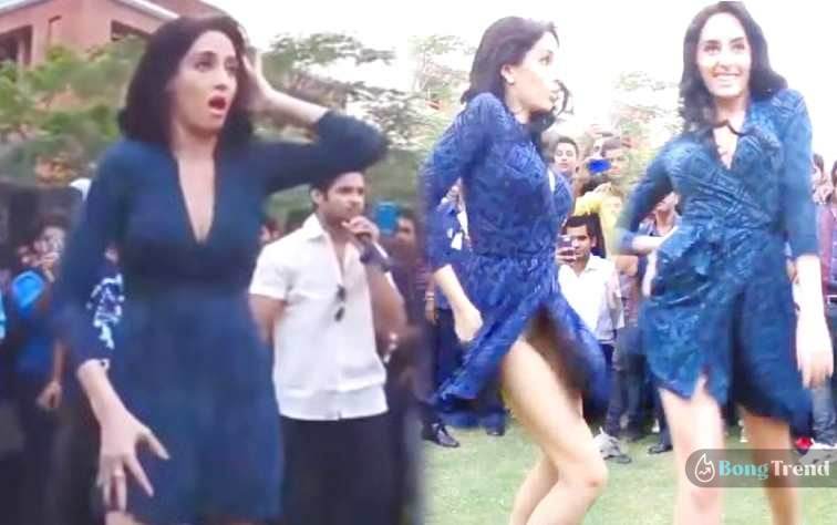 Nora Fatehi Oops moment caught on camera