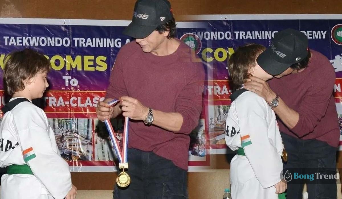 Shah Rukh Khan and AbRam Khan in Taekwondo tournament