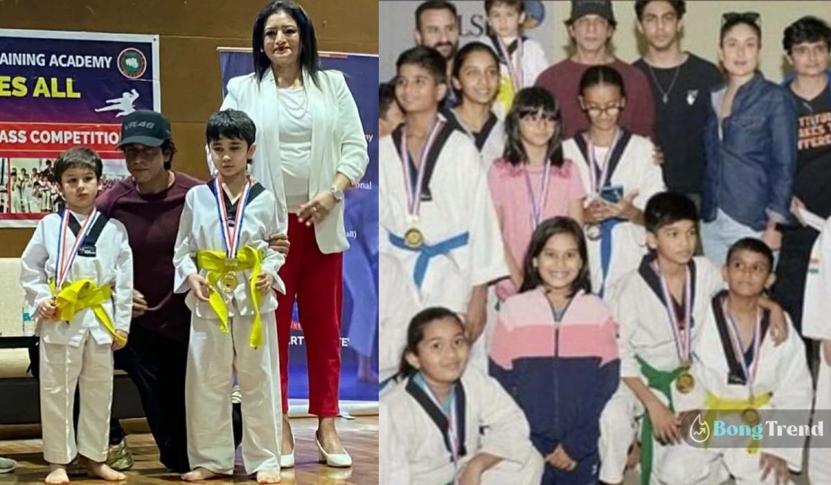 Shah Rukh Khan and Taimur Ali Khan in taekwondo tournament