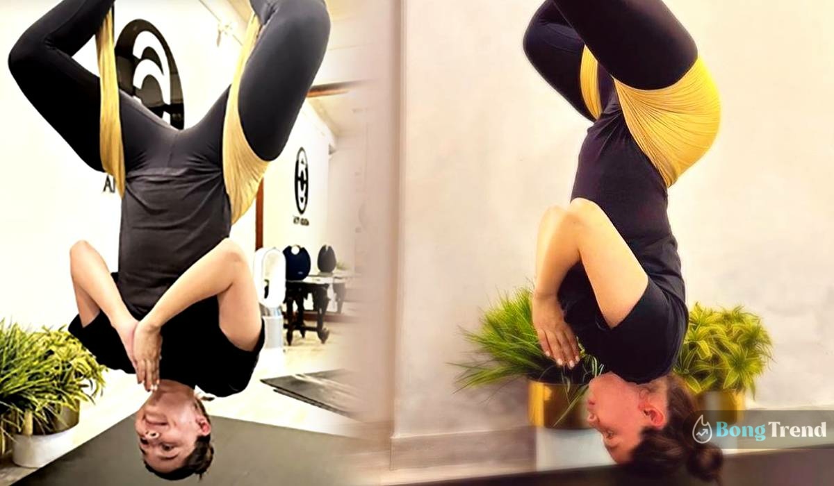 Alia Bhatt aerial yoga