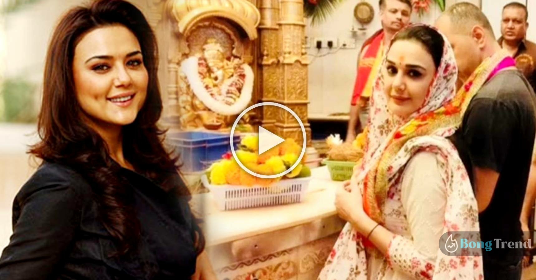 Bollywood actress Preity Zinta goes to Siddhivinayak Temple
