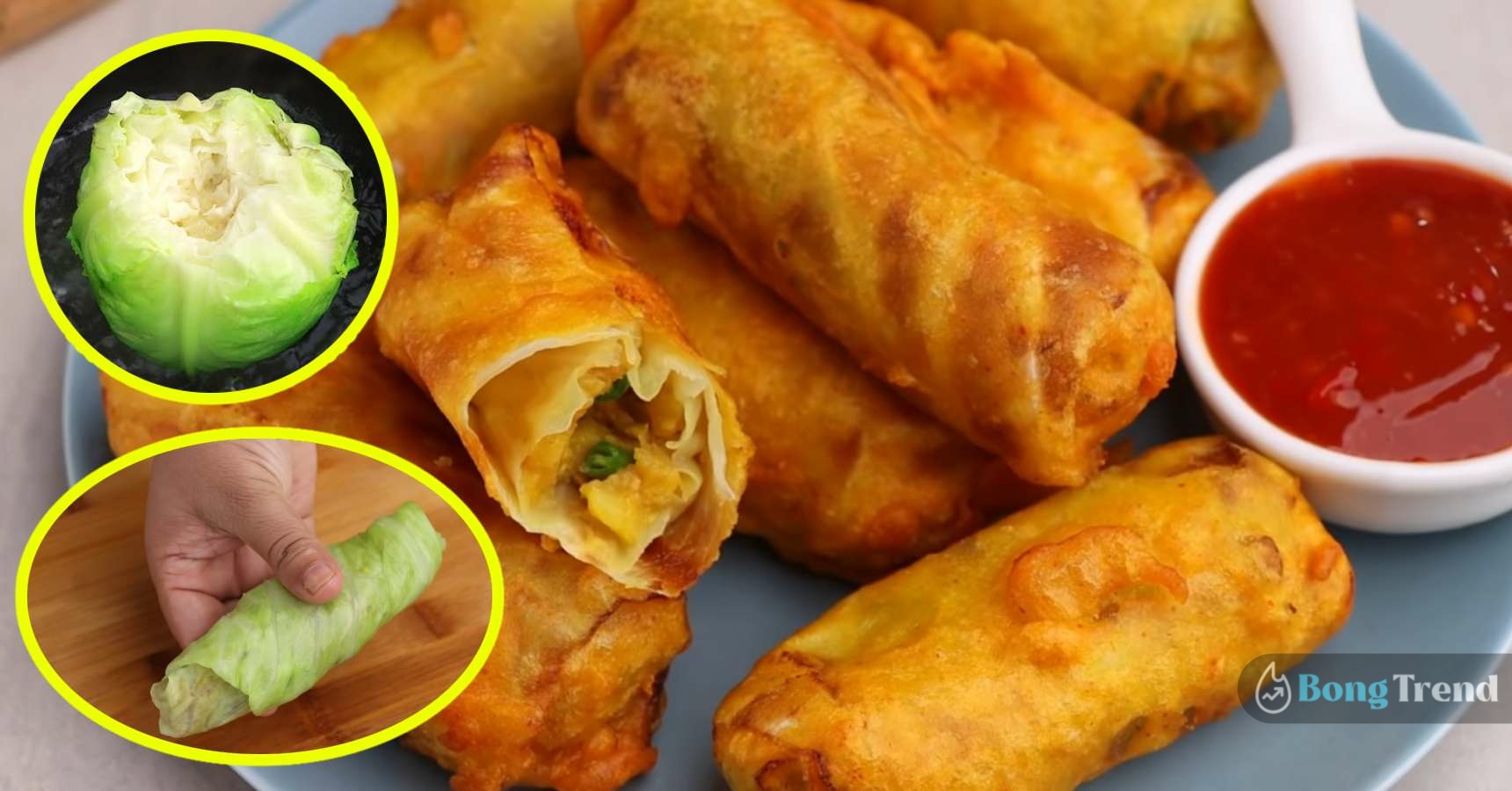Crispy Badhakopi Roll Recipe