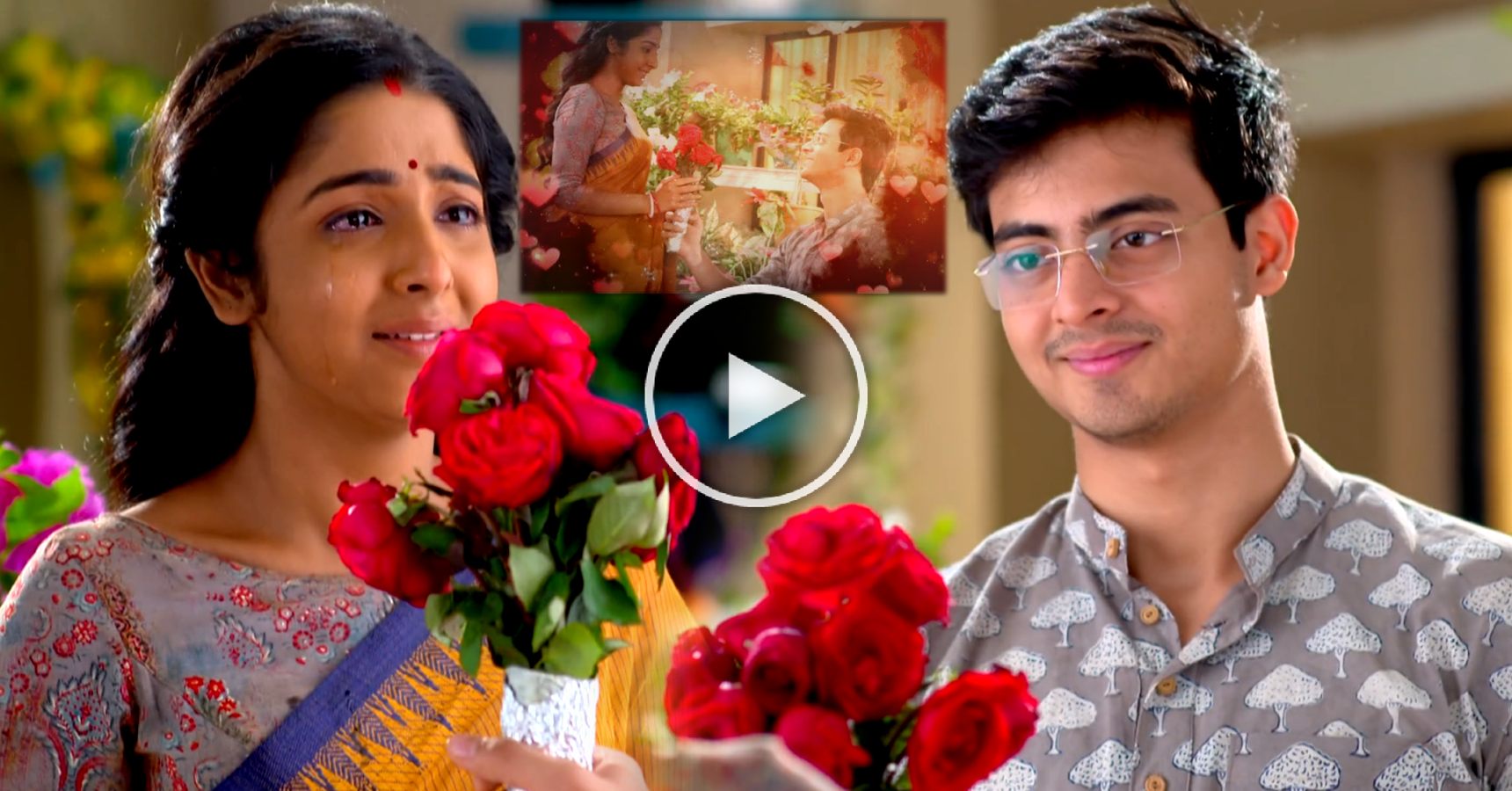Anurager Chowa new Valentine's Day Special Promo Surjo comes to deepa with rose