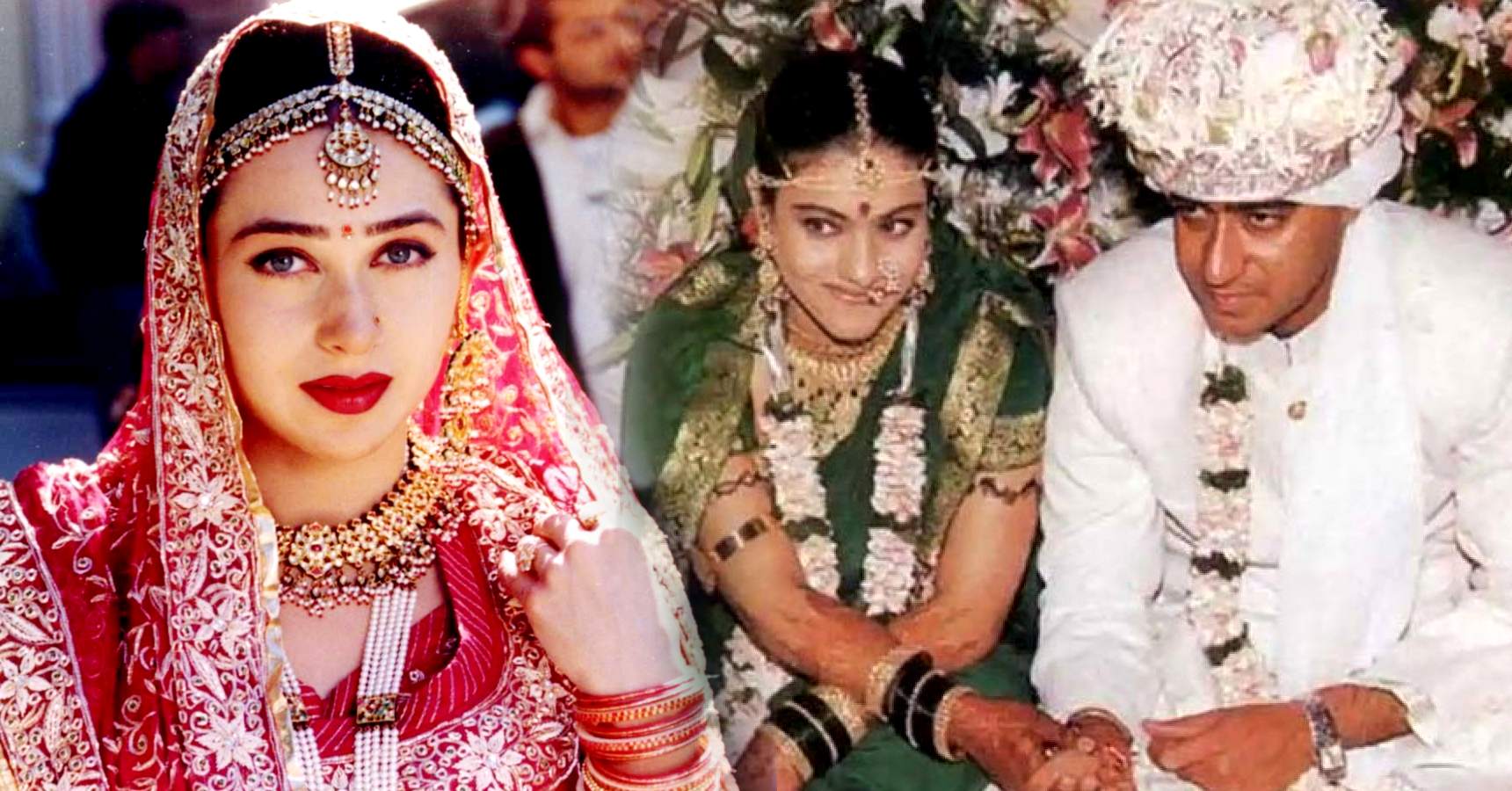 Bridal look of 90’s Bollywood heroines