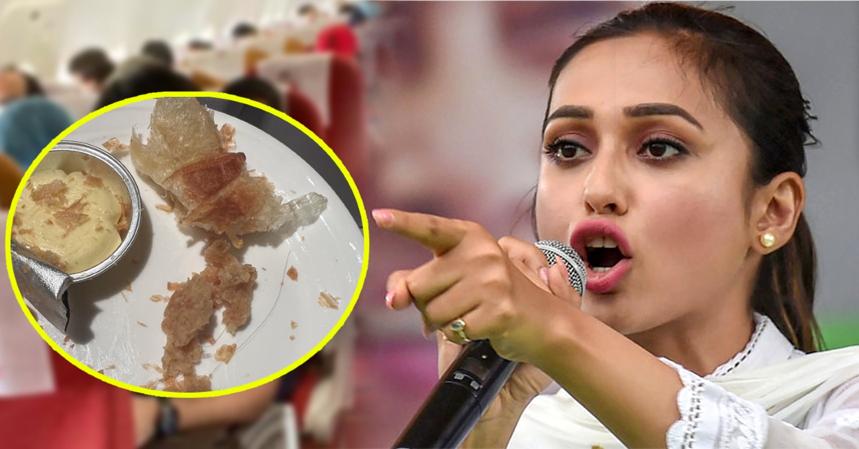 Mimi Chakraborty finds hair in her food furious at airlines