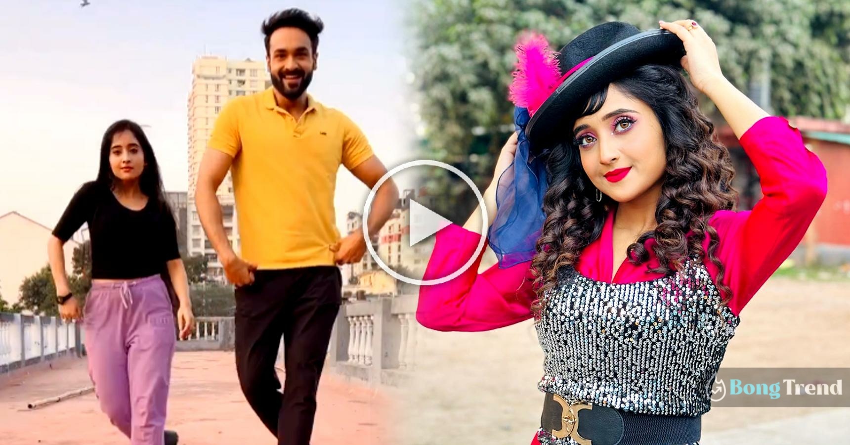 Mithai Soumitrisha Kundu and Som actor Dhruba Jyoti Sarkar Dancing on Pathaan reel video