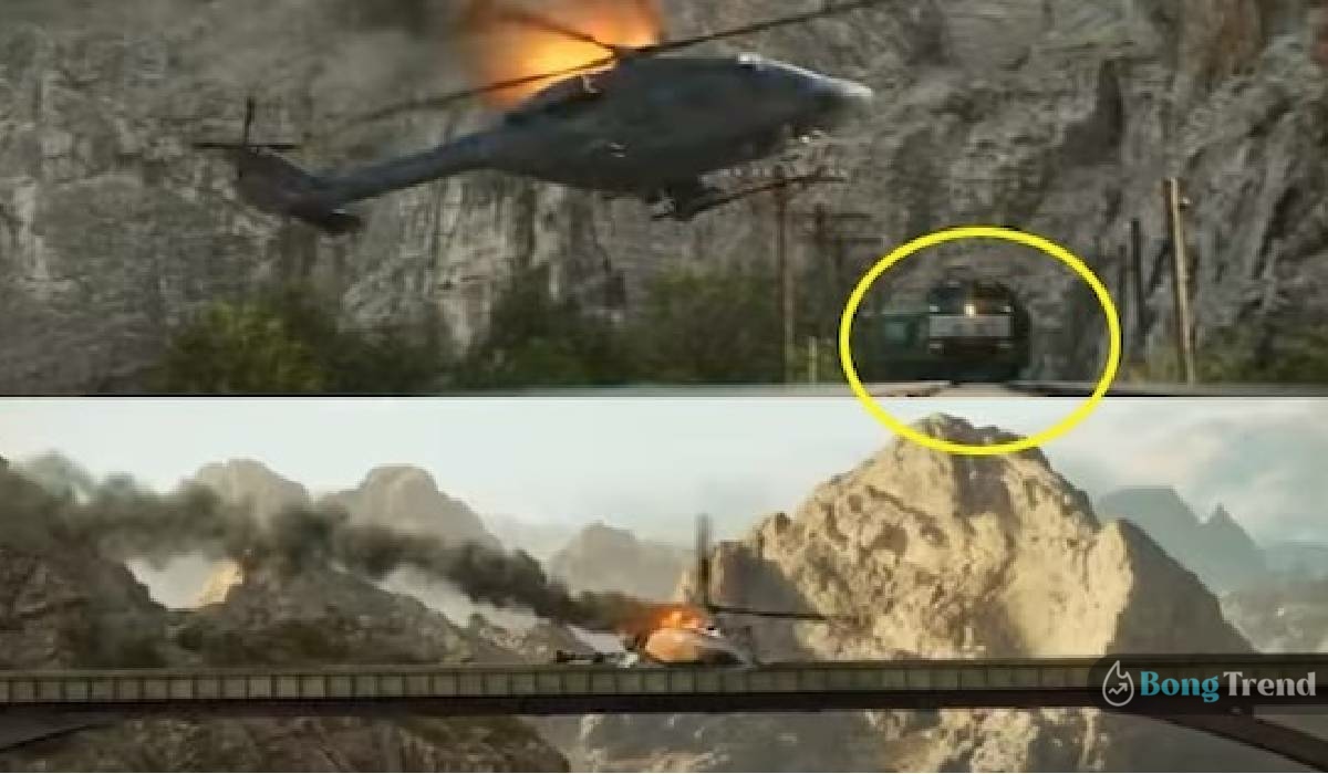 Pathaan helicopter and train sequence