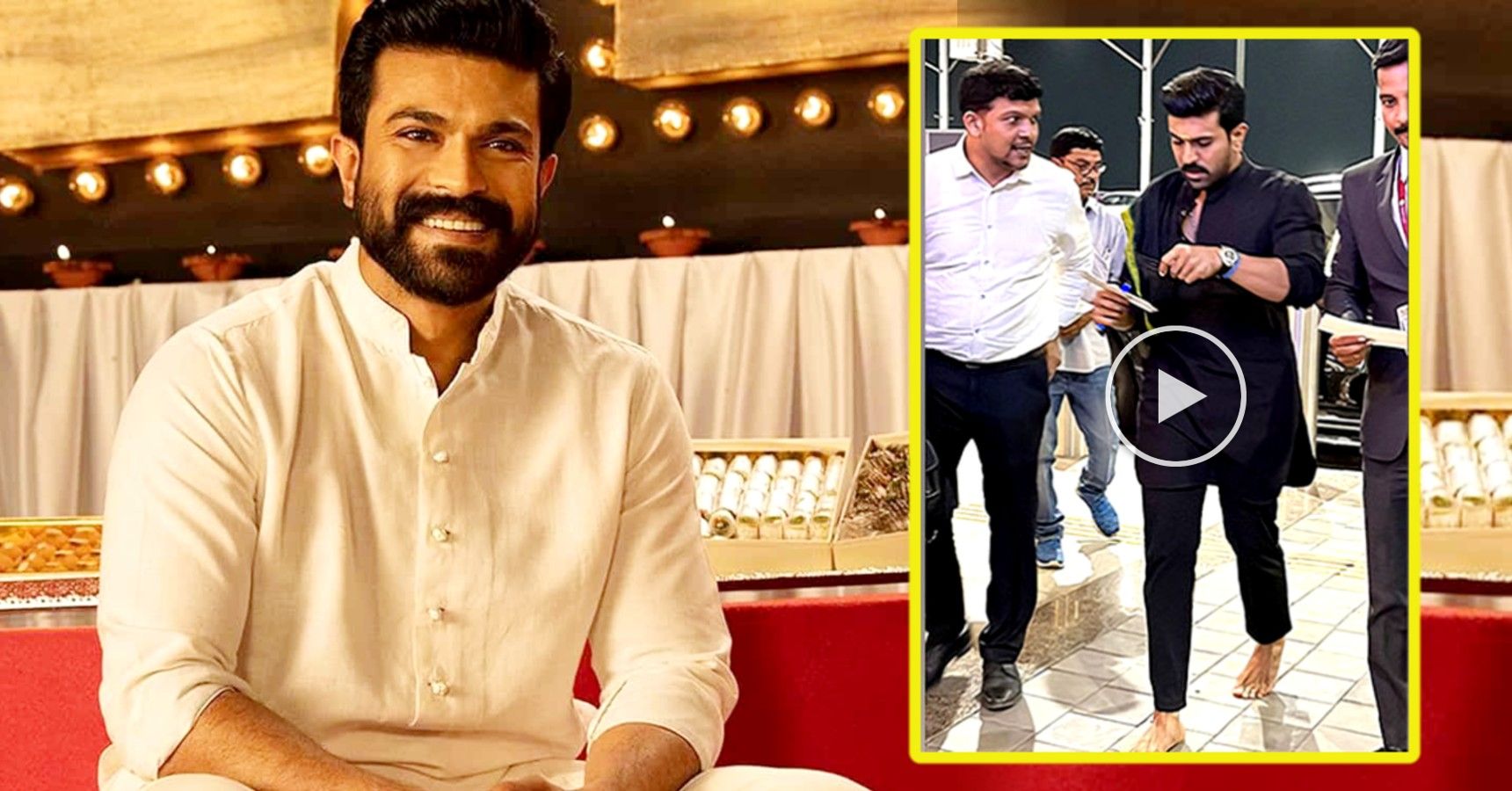 Ram Charan Walks Barefoot video goes viral netigens praise actor