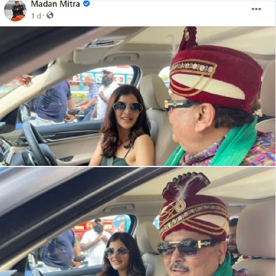 Madhumita Sarcar and Madan Mitra, Madhumita Sarcar and Madan Mitra in BMW car, Madan Mitra facebook post