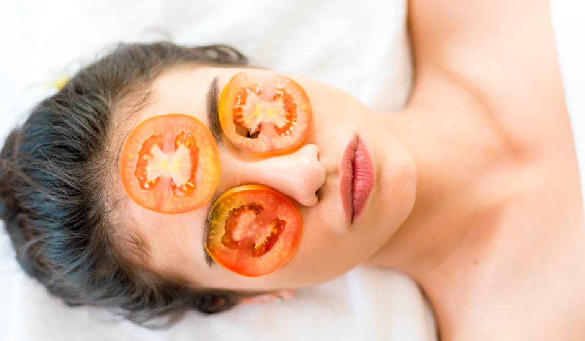 Tomato eye mask, Dark circle home remedy