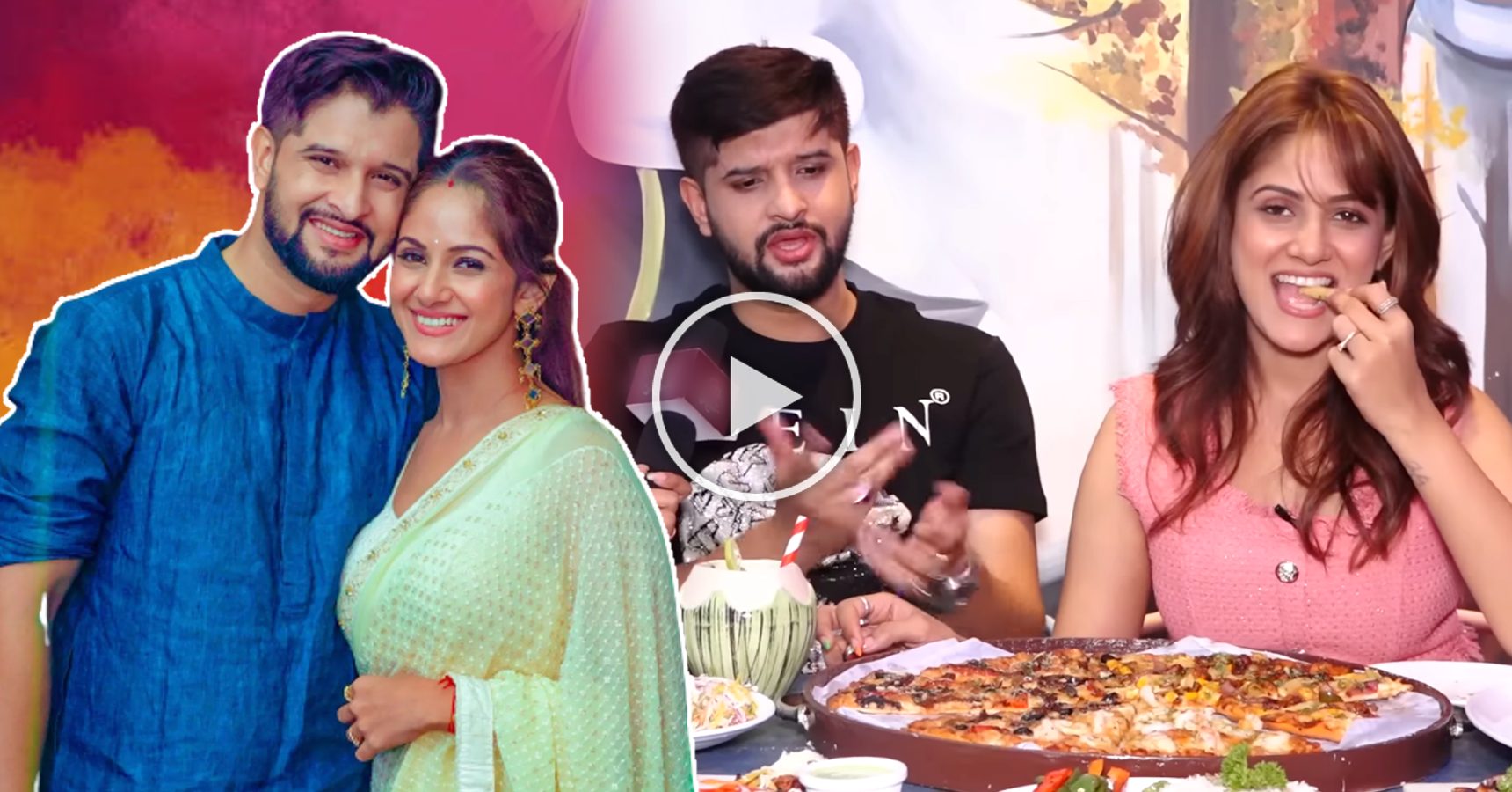 Trina Saha Neel Bhattacharya Pre Jamai Sasthi with 12 Inch Pizza Video Viral on social media