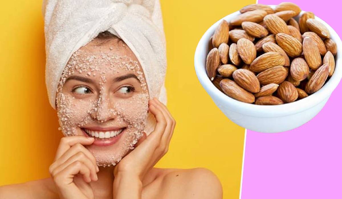 Homemade Face Pack, Face pack for glowing skin, Almond face pack