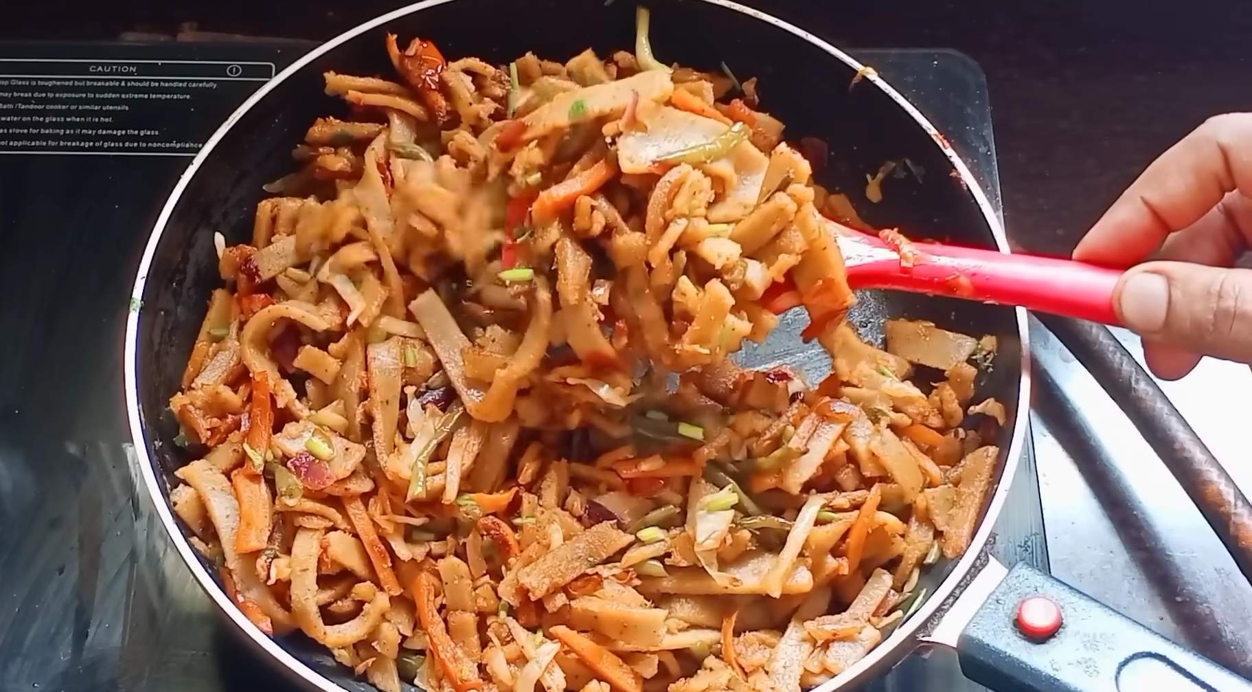 Tasty Pasta with Boiled Roti Recipe 