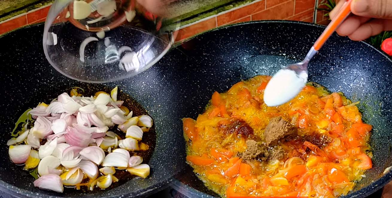Egg on Boiling Water Egg Potato Curry Recipe