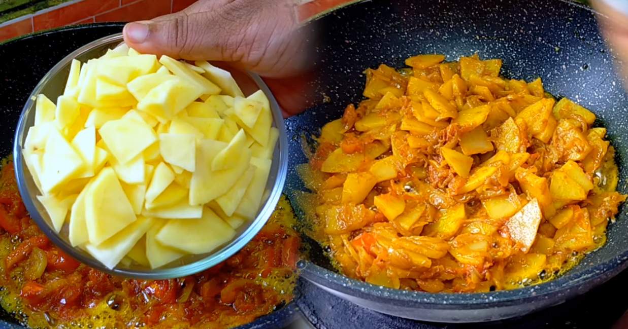 Egg on Boiling Water Egg Potato Curry Recipe