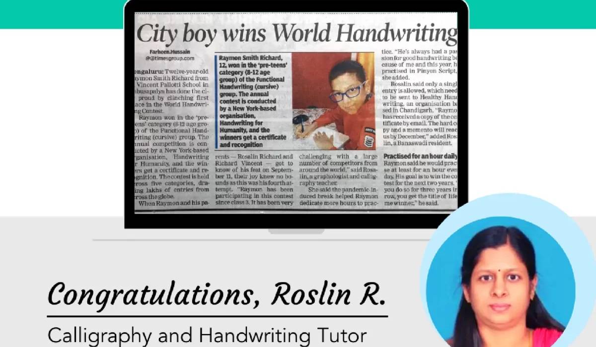 Raymon Smith Richard, World Best Handwriting Boy