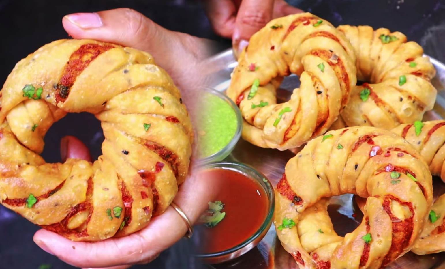 Stuffed Masala Donut Recipe 1