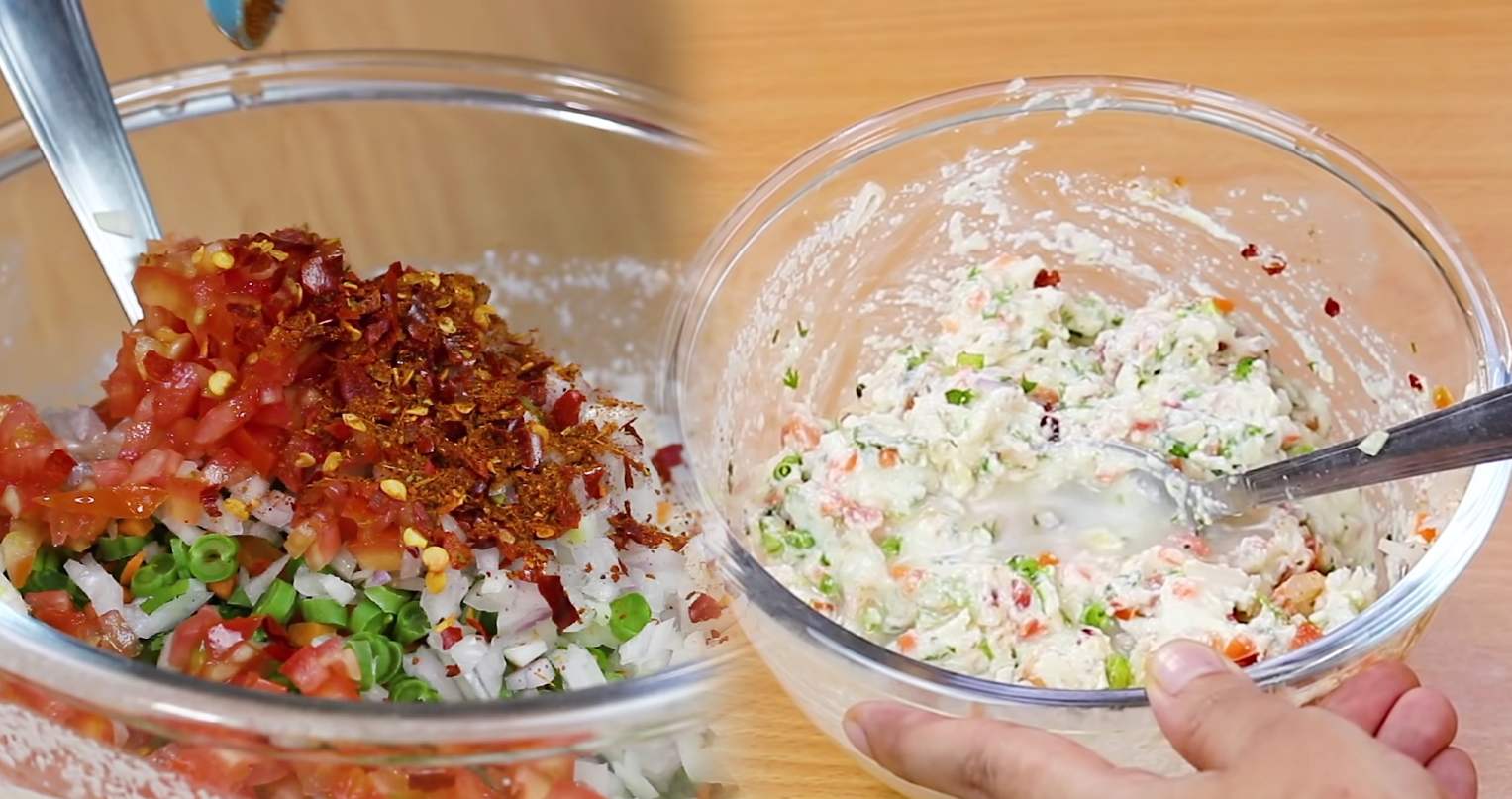 Less Oil Healthy Tasty Breakfast with Sooji and Sabji Recipe 