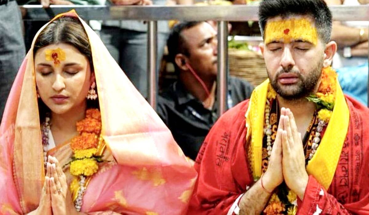 Parineeti Chopra and Raghav Chadha, Parineeti Chopra and Raghav Chadha in Mahakaleshwar Temple, Parineeti Chopra and Raghav Chadha marriage