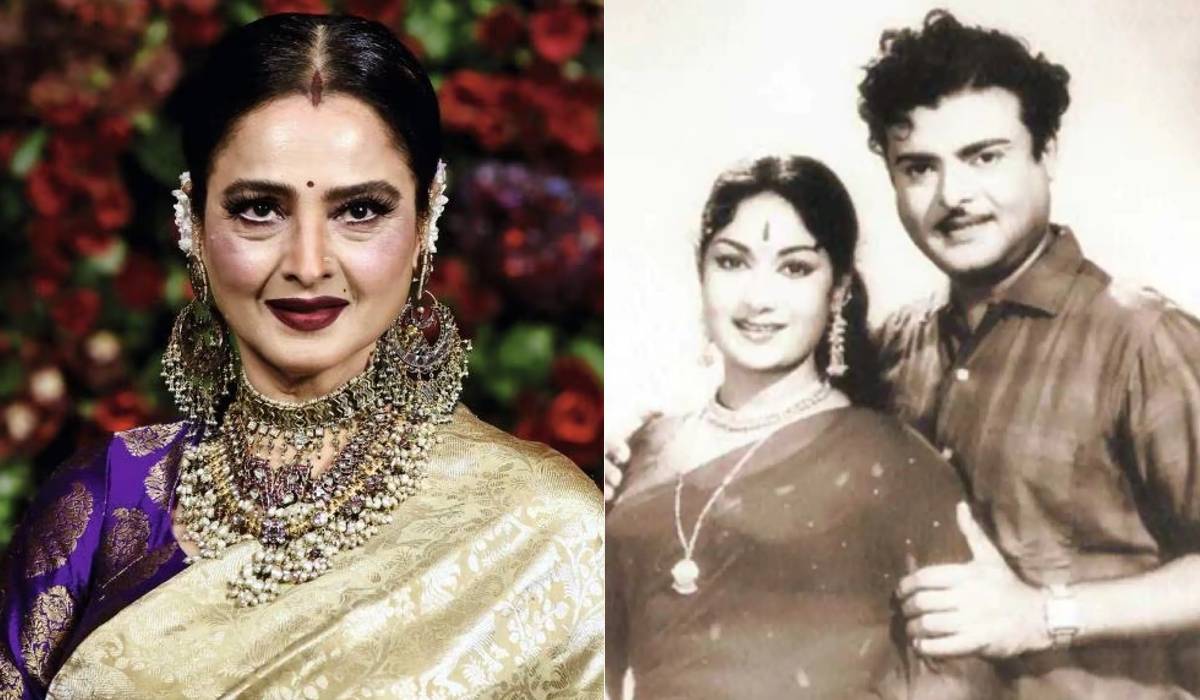 Rekha's father and mother, Gemini Ganesan and Pushpavalli