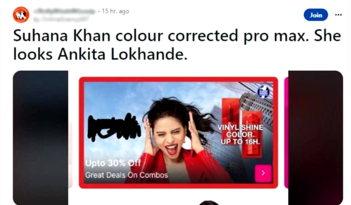 Suhana Khan Maybelline advertisement, Suhana Khan trolled