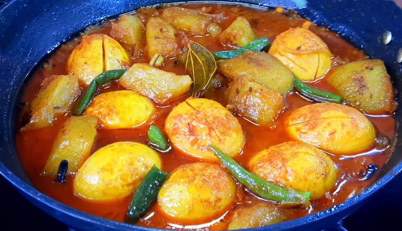 Tasty Egg Curry With Papaya Recipe