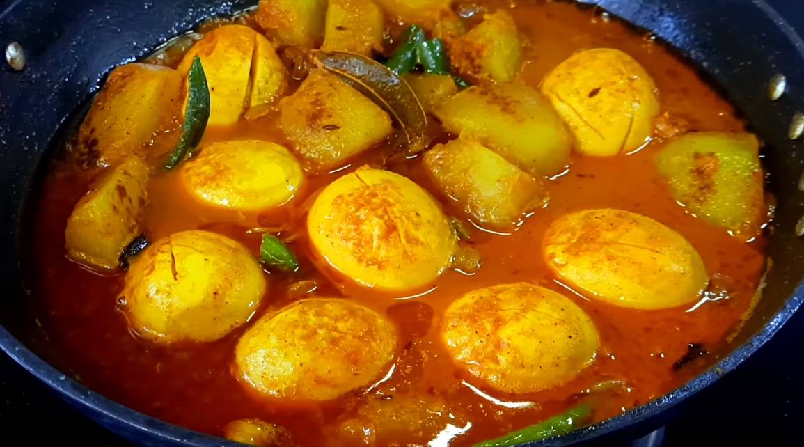 Tasty Egg Curry With Papaya Recipe 