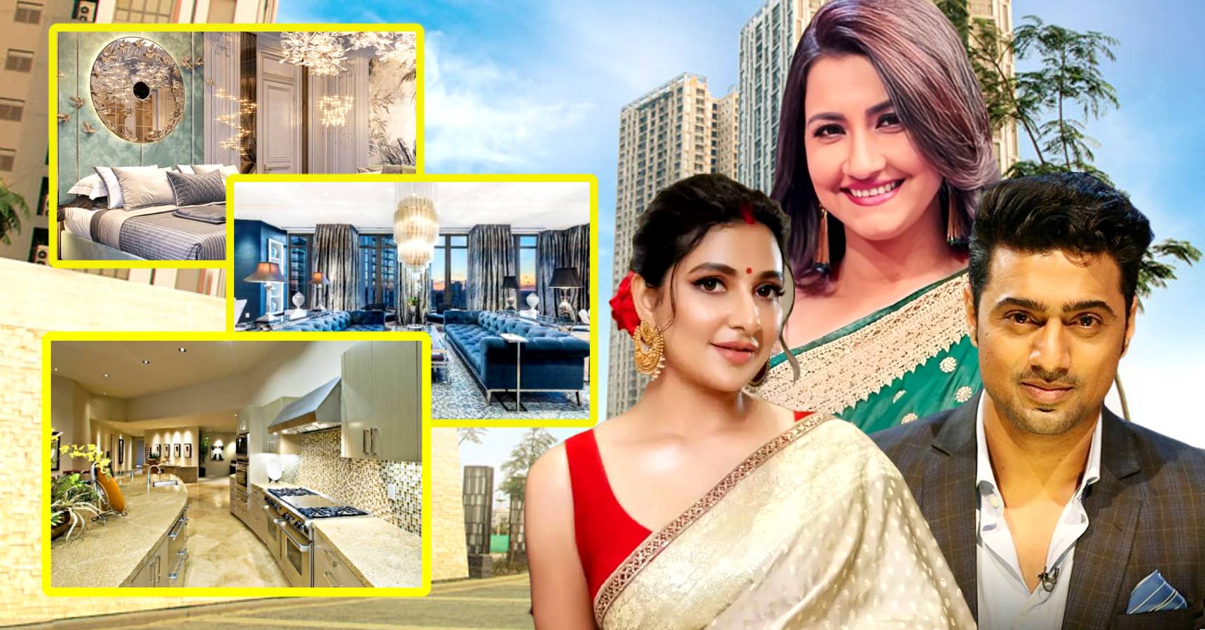 Tollywood star Dev Subhashree Ganguly Rachana Banerjee home in Urbana Complex flat price